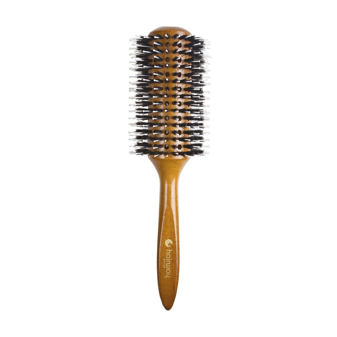 Браш для волосся Hairway Glossy Wood круглий, деревина, 38/73 мм, 1 шт (6130)